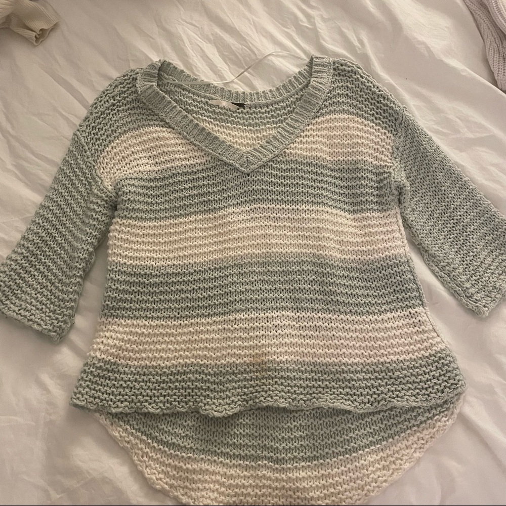 Free People - blue and white striped sweater - size small